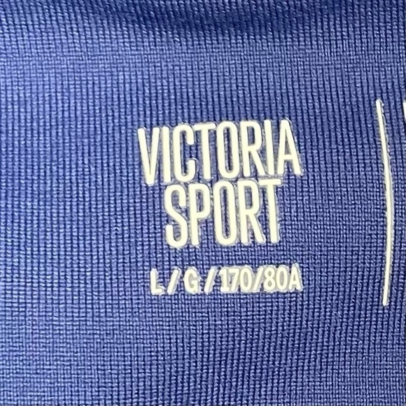 Victoria's Secret Sport Knockout Crop Navy Blue Mesh Panels Size Large - Picture 4 of 5
